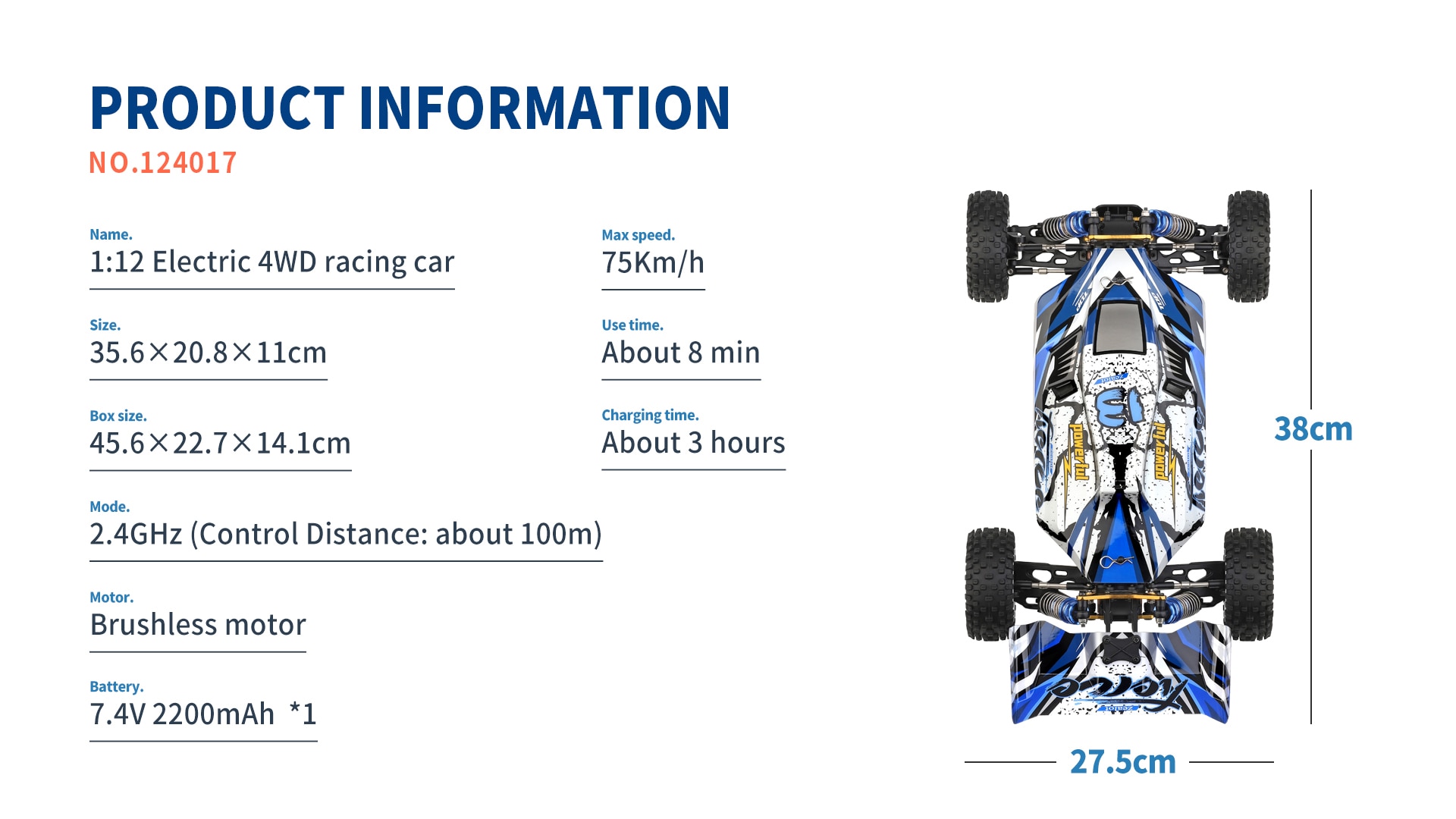 WLtoys 124017 124019 V2 75KM/H 2.4G RC Car Brushless 4WD Electric High Speed Off-Road Drift Remote Control Toys for Children | Fugo Best